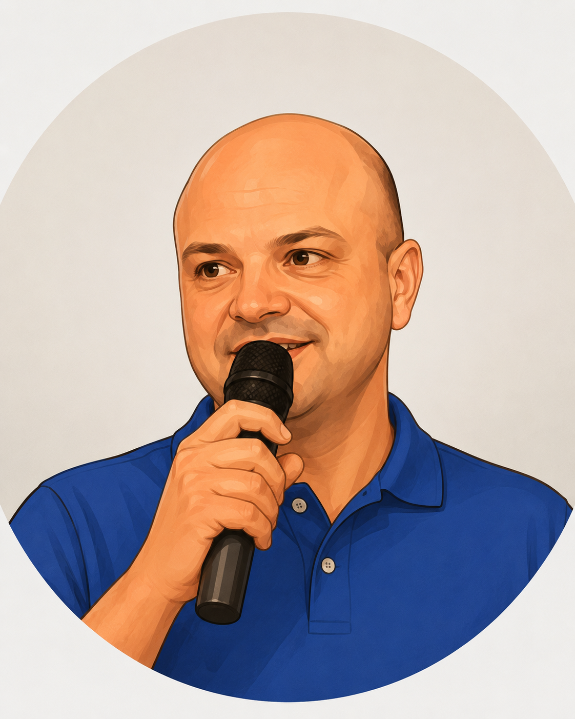 Illustrated temporary portrait of Duncan Mackay